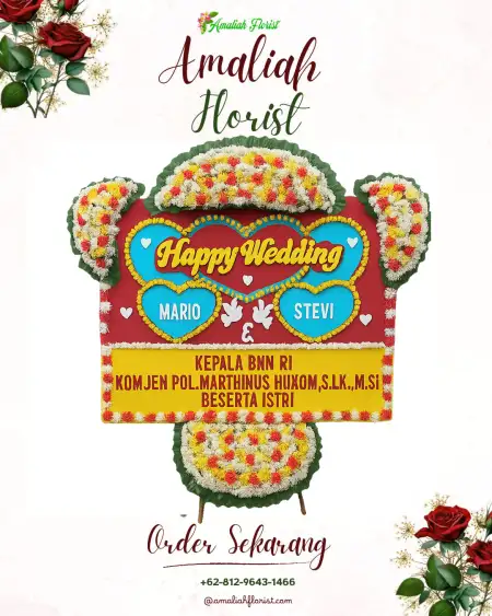 Papan Bunga Pernikahan Kritig